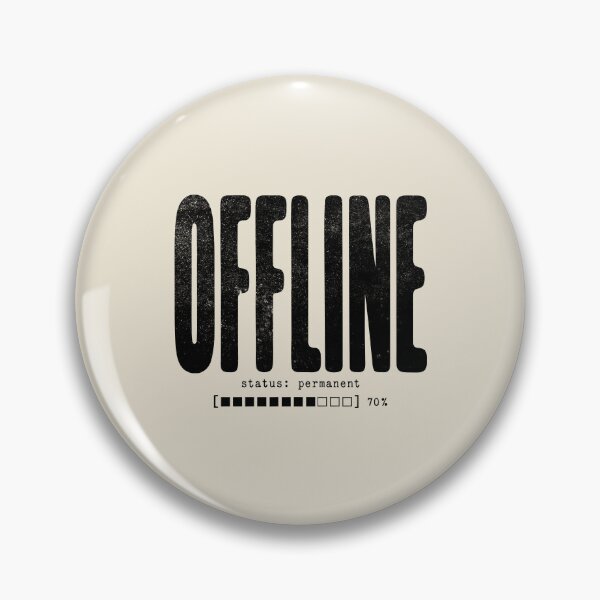 Item preview, OFFLINE Status Permanent Minimalist Tech Anti Social Graphic designed and sold by Hostar2024.