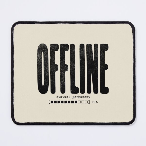 Item preview, OFFLINE Status Permanent Minimalist Tech Anti Social Graphic designed and sold by Hostar2024.