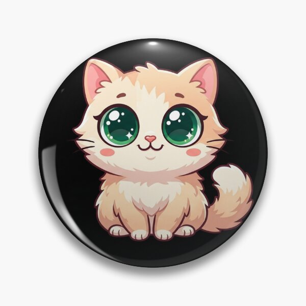 Item preview, Kawaii Emerald-Eyed Chibi Cat designed and sold by CatstheticShop1.