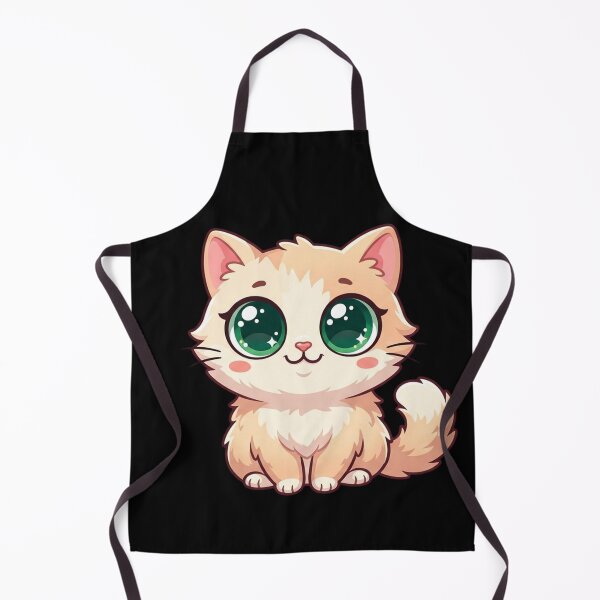 Item preview, Kawaii Emerald-Eyed Chibi Cat designed and sold by CatstheticShop1.