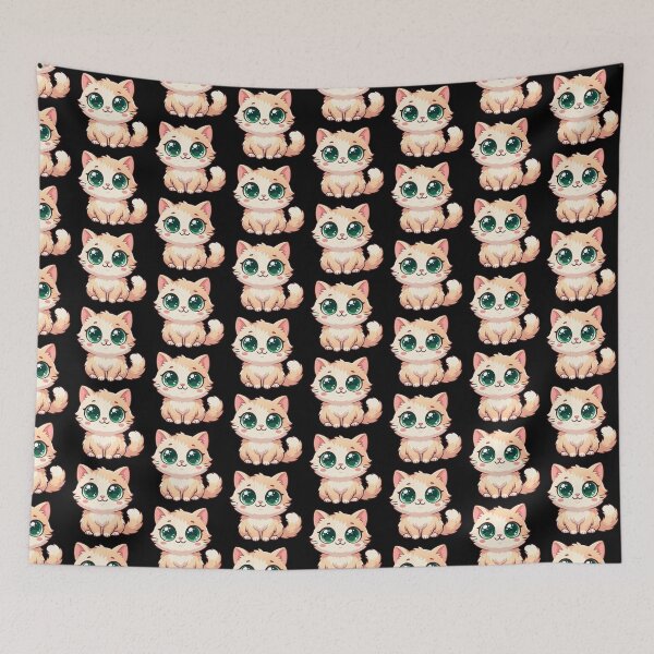 Item preview, Kawaii Emerald-Eyed Chibi Cat designed and sold by CatstheticShop1.