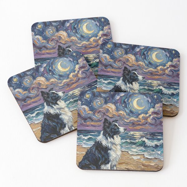 Item preview, Beach Night – Border Collie designed and sold by AjaTrier.