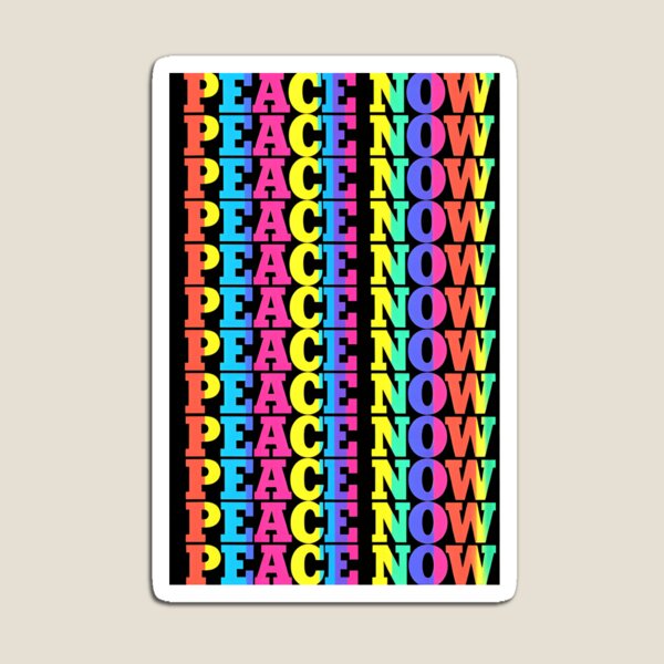 Item preview, Peace Now In Neon Rainbow Bold Pattern designed and sold by Art Cards Cache.