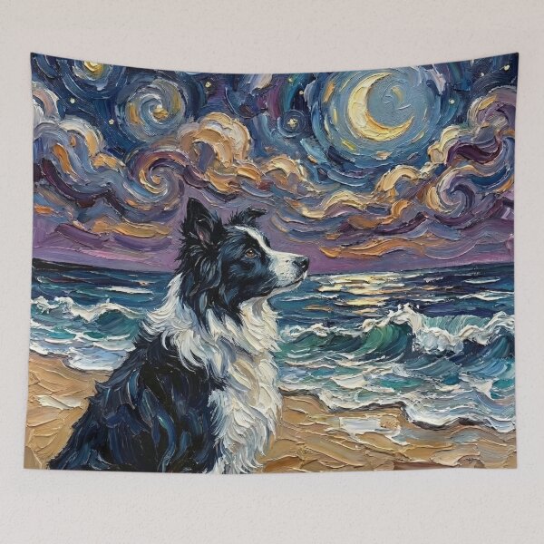 Item preview, Beach Night – Border Collie designed and sold by AjaTrier.