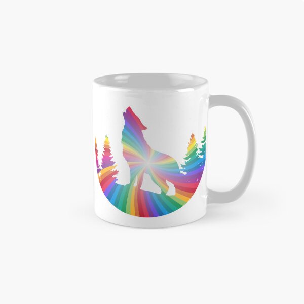 Item preview, Rainbow Howling Wolf designed and sold by Tao's Inspired Hands.