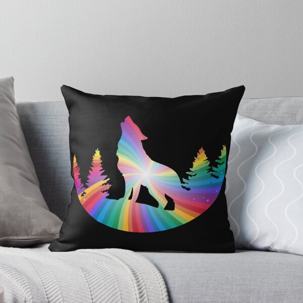 Item preview, Rainbow Howling Wolf designed and sold by Tao's Inspired Hands.