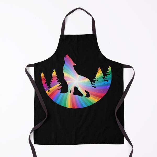 Item preview, Rainbow Howling Wolf designed and sold by Tao's Inspired Hands.