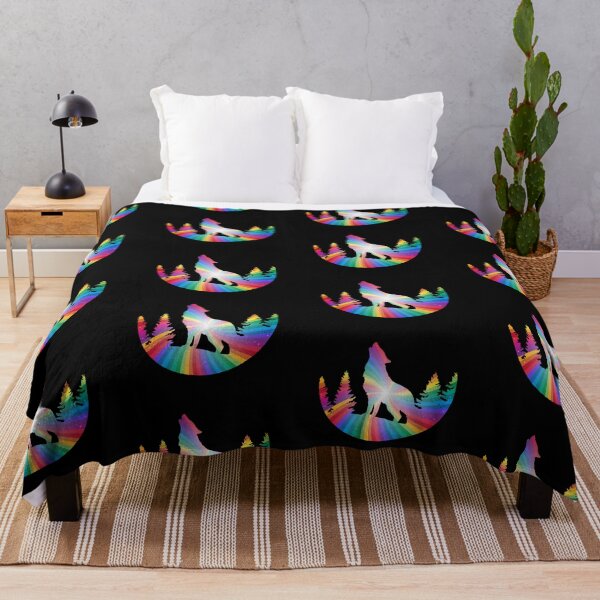 Item preview, Rainbow Howling Wolf designed and sold by Tao's Inspired Hands.