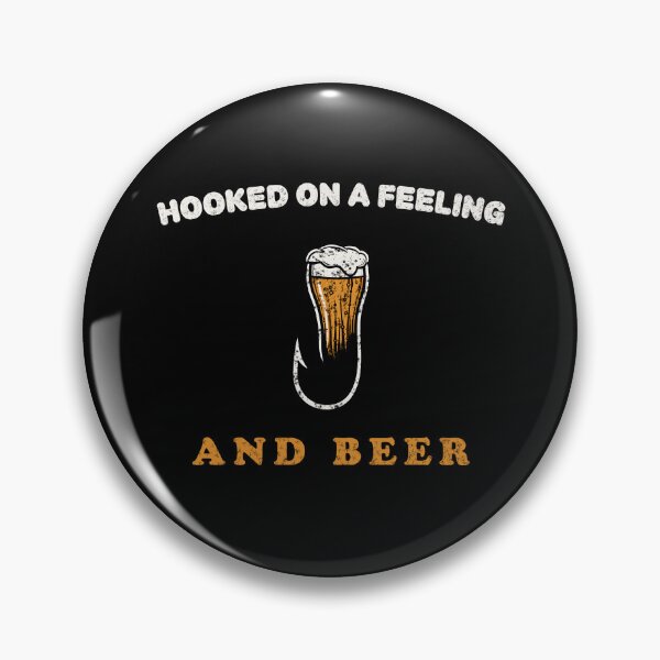 Item preview, Hooked on a Feeling & Beer Retro Fishing Shirt designed and sold by PrintAtelier.