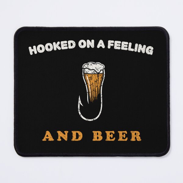 Item preview, Hooked on a Feeling & Beer Retro Fishing Shirt designed and sold by PrintAtelier.