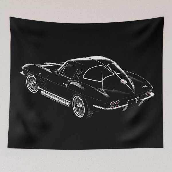 Item preview, 1963 Chevrolet Corvette Sting Ray Split Window – Black C2 Coupe Art designed and sold by Stinky Lincy's Apparel Company.