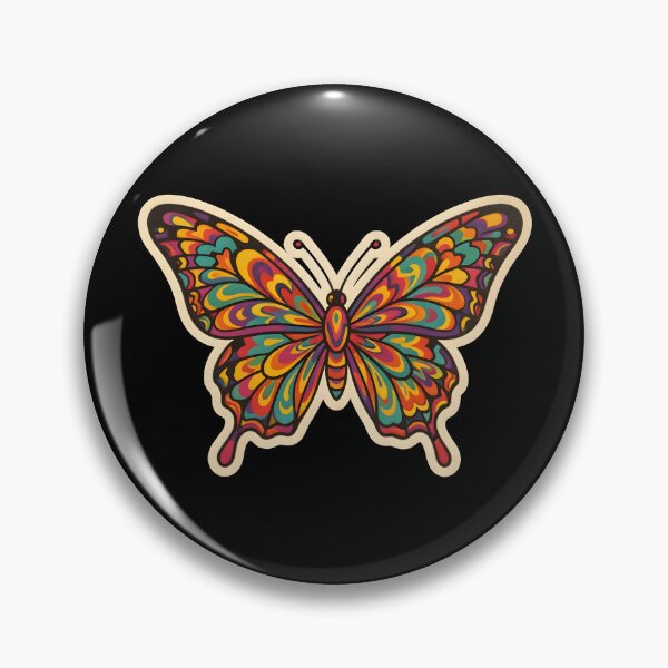 Item preview, Retro Psychedelic Butterfly Sticker 70s Groovy Trippy designed and sold by KCasual.