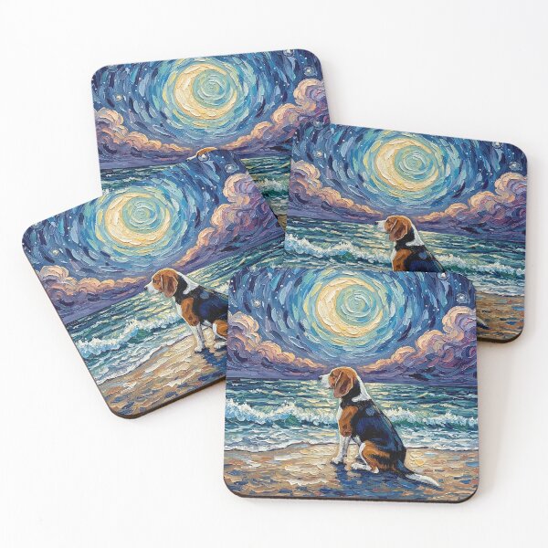 Item preview, Beach Night – Beagle designed and sold by AjaTrier.