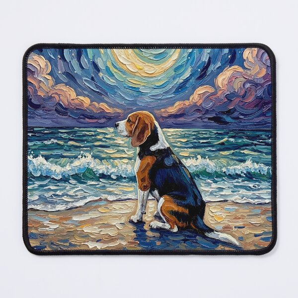 Item preview, Beach Night – Beagle designed and sold by AjaTrier.