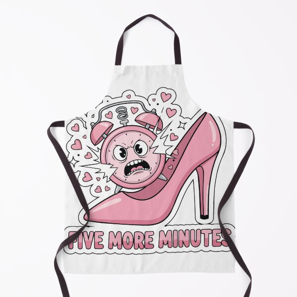 Item preview, "Five More Minutes" Funny Morning Struggle Graphic - Smashing Alarm Clock Art - Pink Aesthetic Y2K Humor designed and sold by BestChoiceService.