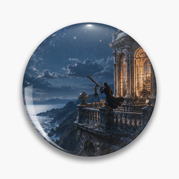 Item preview, The Observatory on the Cliff Celestial Storytelling Art designed and sold by TaiwoDesigns.