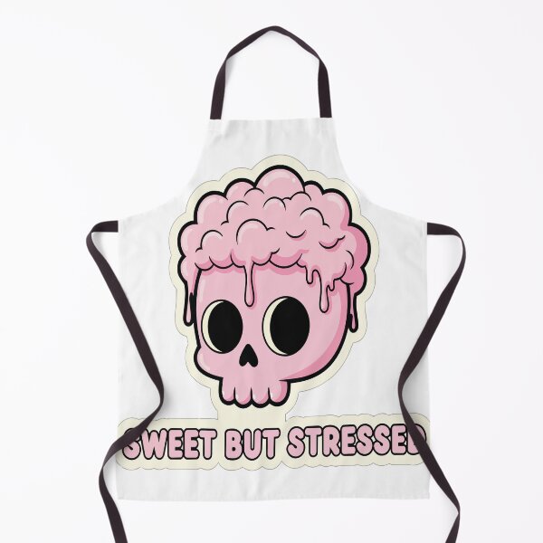 Item preview, "Sweet But Stressed" Funny Pastel Goth Skull Graphic - Creepy Cute Anxiety Art - Mental Health Humor Meme designed and sold by BestChoiceService.