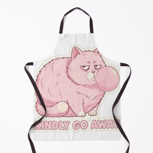 Item preview, "Kindly Go Away" Funny Introvert Cat Graphic - Sassy Bubblegum Cat Art - Anti-Social Humor designed and sold by BestChoiceService.