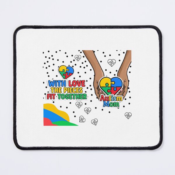 Item preview, Autism Mom – With Love The Pieces Fit Together designed and sold by Lousa Coloring – Creative Designs for Everyday Life.