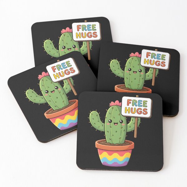 Item preview, Cute Cactus Free Hugs Funny Pun Kawaii Succulent designed and sold by KCasual.