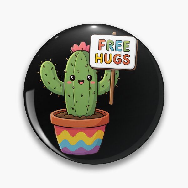 Item preview, Cute Cactus Free Hugs Funny Pun Kawaii Succulent designed and sold by KCasual.