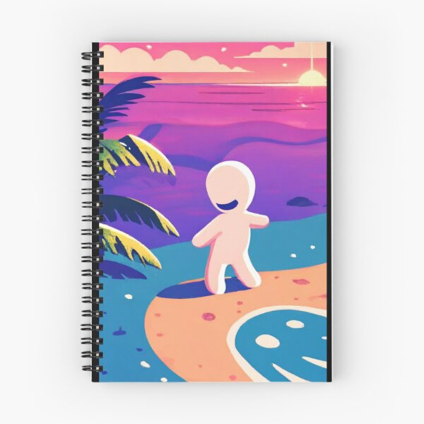 Item preview, Illustration - Stylized Minimalist Character, Joyful Coastal Landscape Allegory designed and sold by Zone--Gaming.