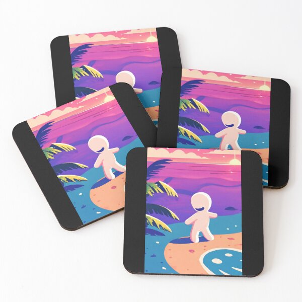 Item preview, Illustration - Stylized Minimalist Character, Joyful Coastal Landscape Allegory designed and sold by Zone--Gaming.