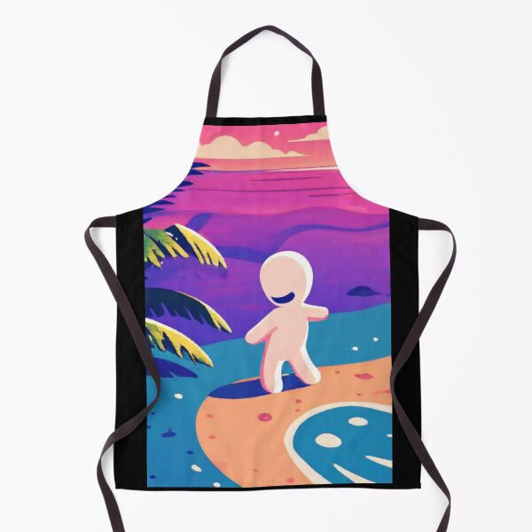 Artikelvorschau, Illustration - Stylized Minimalist Character, Joyful Coastal Landscape Allegory entworfen und verkauft von Zone--Gaming.