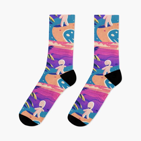 Item preview, Illustration - Stylized Minimalist Character, Joyful Coastal Landscape Allegory designed and sold by Zone--Gaming.