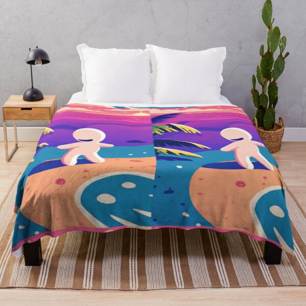 Item preview, Illustration - Stylized Minimalist Character, Joyful Coastal Landscape Allegory designed and sold by Zone--Gaming.