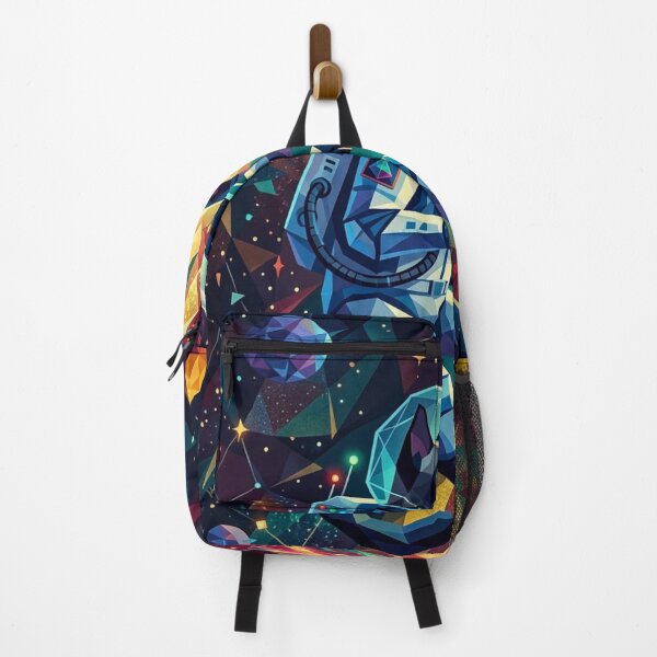 Item preview, Siamese Astronaut Cat Floats In Geometric Nebula designed and sold by HAPPY HARBOR DESIGN .