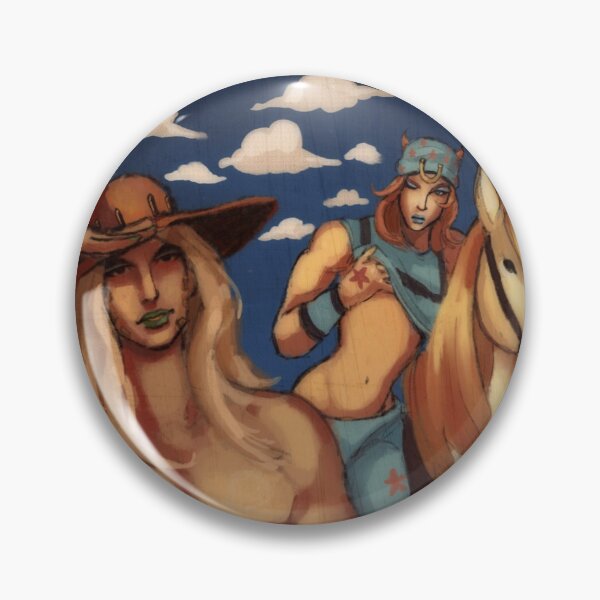 Item preview, Johnny Joestar and Gyro Zeppeli Summer Desert Fanart Poster designed and sold by MotionP1ctures.