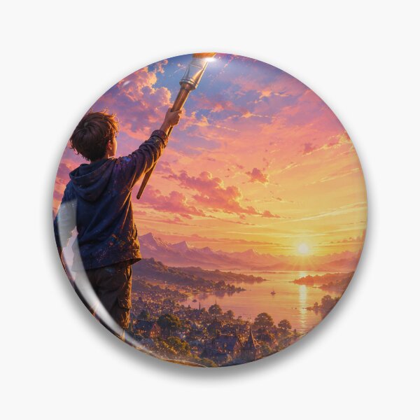 Item preview, The Boy Who Painted the Sky Inspirational Fantasy Art designed and sold by TaiwoDesigns.