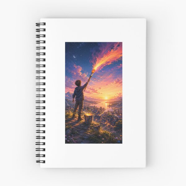 Item preview, The Boy Who Painted the Sky Inspirational Fantasy Art designed and sold by TaiwoDesigns.