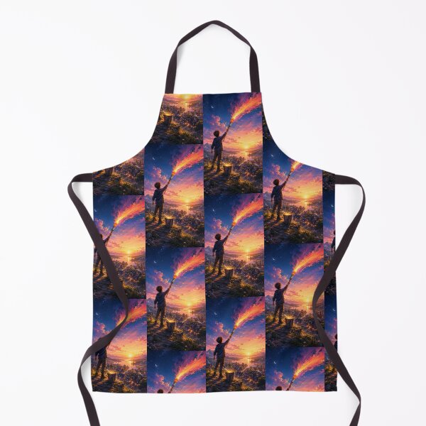 Item preview, The Boy Who Painted the Sky Inspirational Fantasy Art designed and sold by TaiwoDesigns.