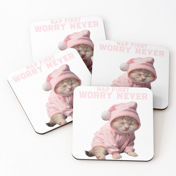 Item preview, Nap First.  Worry Never. Sleepy Kitten. designed and sold by RicaGG35.