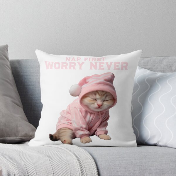 Item preview, Nap First.  Worry Never. Sleepy Kitten. designed and sold by RicaGG35.