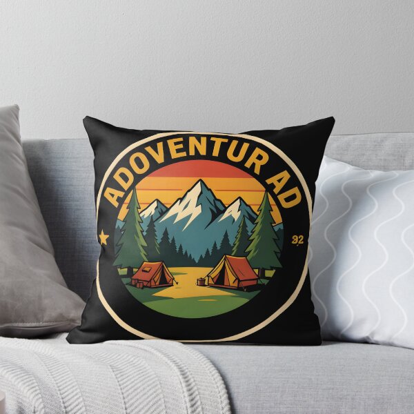 Item preview, Vintage Camping Adventure Mountain Badge Emblem designed and sold by KCasual.