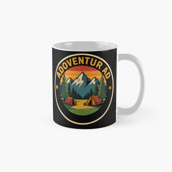 Item preview, Vintage Camping Adventure Mountain Badge Emblem designed and sold by KCasual.