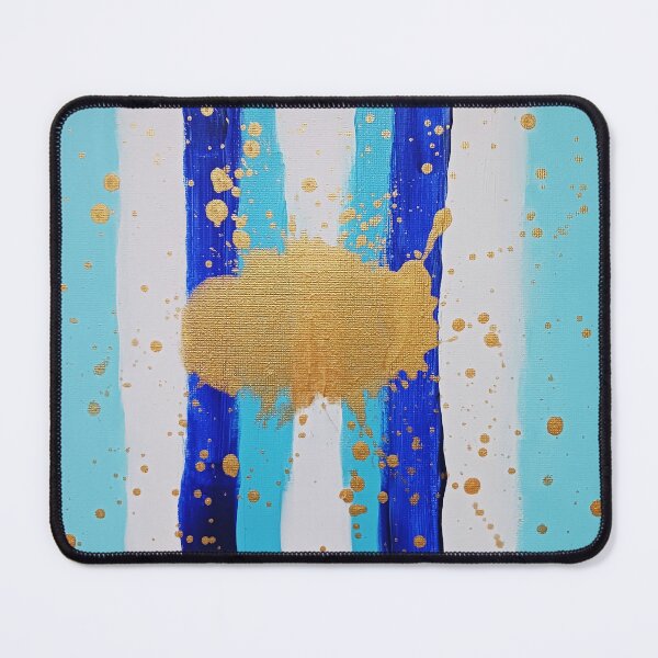 Item preview, Celestial Gold | Blue, White & Gold Abstract Painting designed and sold by FABOArt.