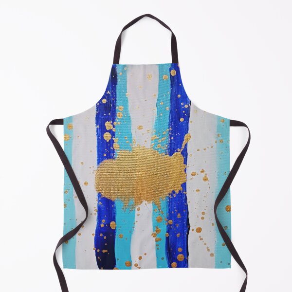 Item preview, Celestial Gold | Blue, White & Gold Abstract Painting designed and sold by FABOArt.