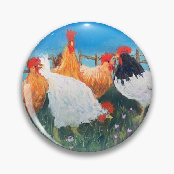 Item preview, Farm Life Depiction Of Roosters Is Created In Soft Pastel designed and sold by Kimberly Sells Studio.