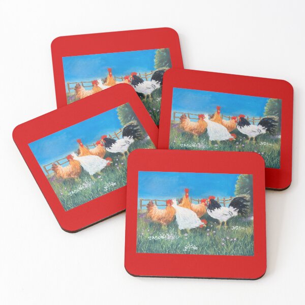 Item preview, Farm Life Depiction Of Roosters Is Created In Soft Pastel designed and sold by Kimberly Sells Studio.