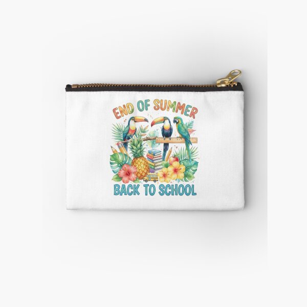 Item preview, Tropical Back to School Vibes Sticker – Parrot and Toucan Summer Art designed and sold by The Sticker Treasury.