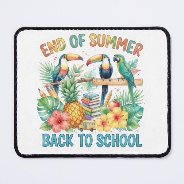 Item preview, Tropical Back to School Vibes Sticker – Parrot and Toucan Summer Art designed and sold by The Sticker Treasury.