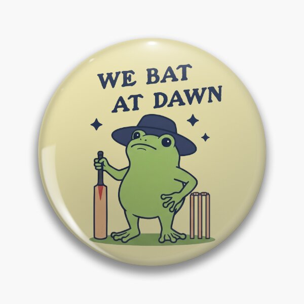 Item preview, Funny Frog Cricket Player We Bat At Dawn designed and sold by d247.