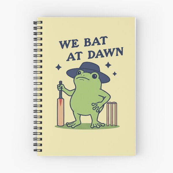 Item preview, Funny Frog Cricket Player We Bat At Dawn designed and sold by d247.