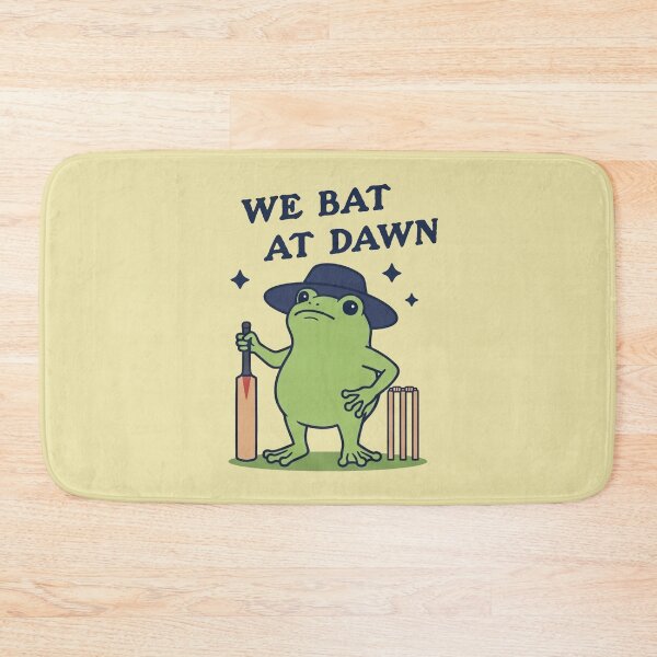 Item preview, Funny Frog Cricket Player We Bat At Dawn designed and sold by d247.