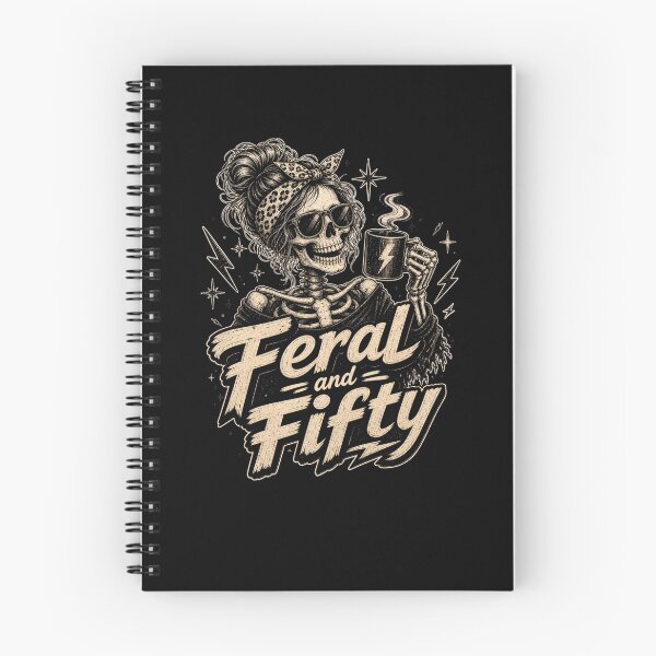 Item preview, Feral and Fifty Skeleton Messy Bun Coffee Lover designed and sold by snowry.