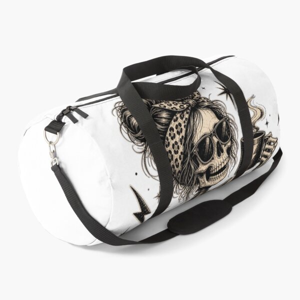 Item preview, Feral and Fifty Skeleton Messy Bun Coffee Lover designed and sold by snowry.